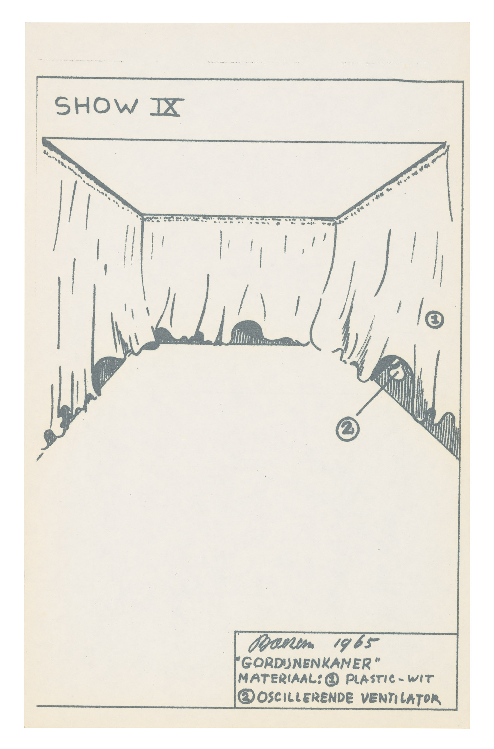 Marinus Boezem, Show IX, Gordijnenkamer - Curtain room, 1965